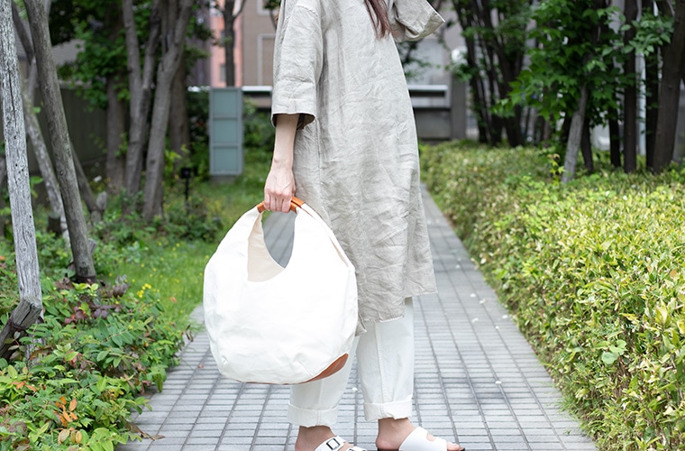 バルーンバッグ　和紙　キナリ