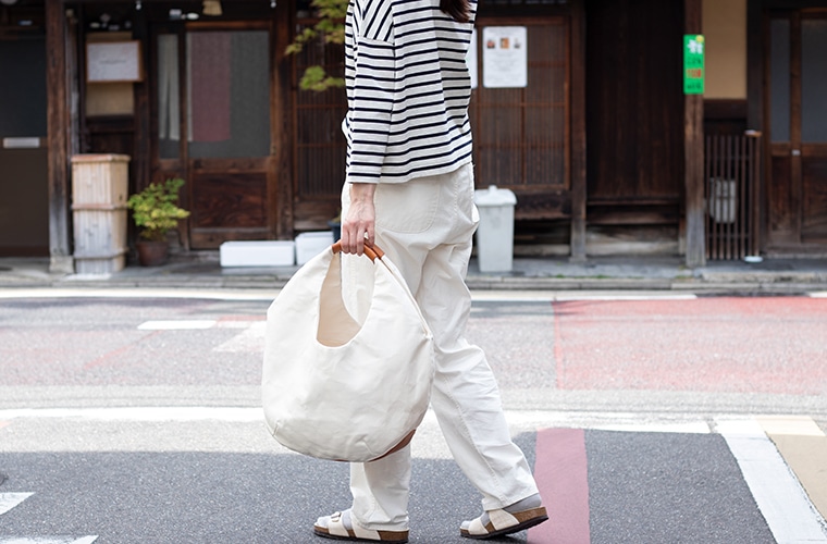 バルーンバッグ　和紙　キナリ