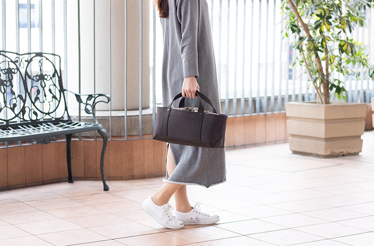 ヨコ長トート　チョコ